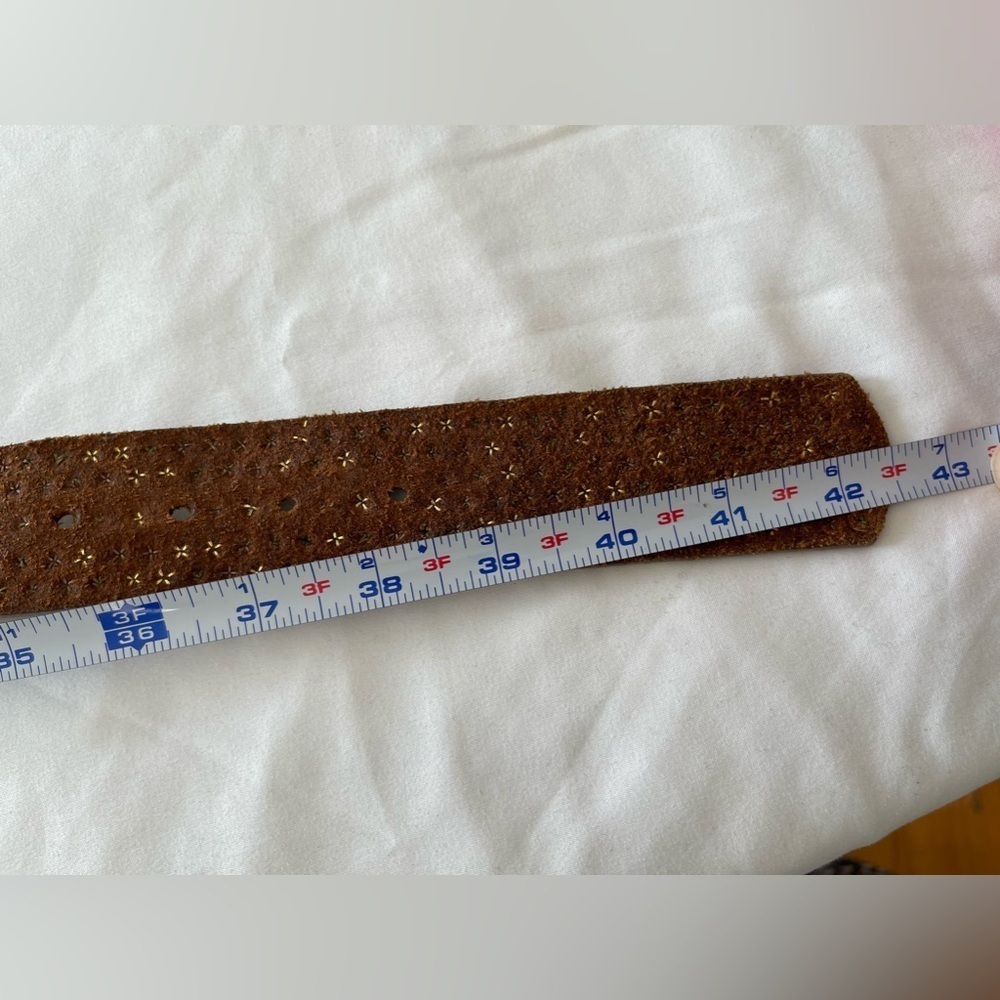 LEATHEROCK LR Dark Brown gold brass and black
Studded Belt size L 36 - Picture 10 of 10